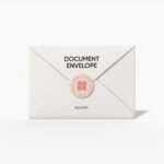 A5 invitation envelope mockup