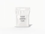 Plastic bag with hang hole mockup