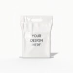Plastic bag with hang hole mockup