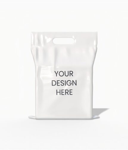 Plastic bag with hang hole mockup