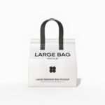 Large takeaway bag mockup