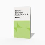 Folded business card mockup