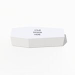 Folding hexagonal shaped box wtih lid mockup