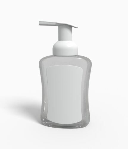 Bottles plastic product label mockup 504440