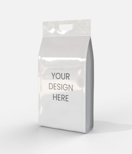 Stand-up pouch with handle mockup