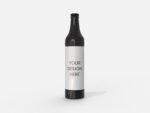 Glass beer bottle mockup