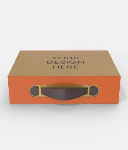 Luxury custom exquisite gift box with Handle mockup