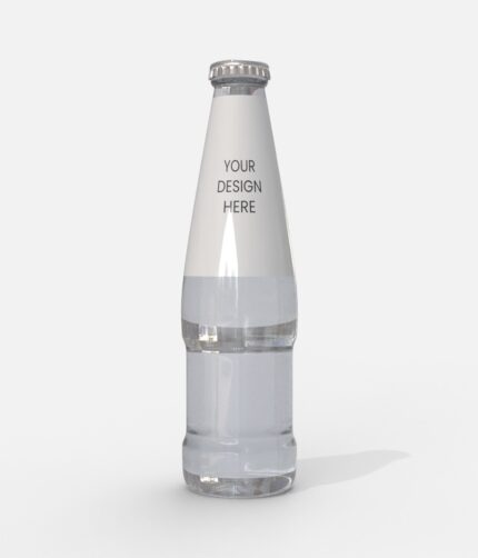 Glass beer bottle mockup