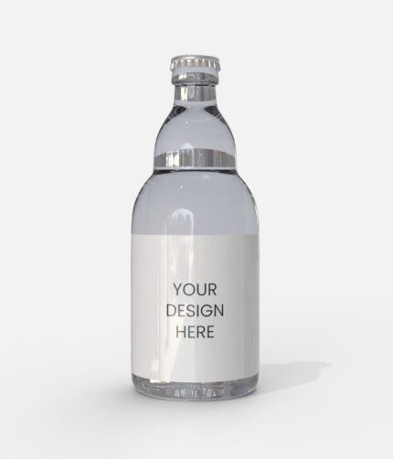 Glass beer bottle mockup