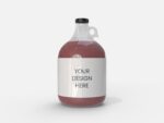 Growler wine bottle mockup