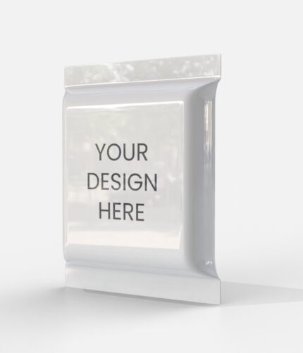 Flexible packaging back sealing bag mylar bag mockup 604440