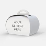 Cake boxes carton with handle mockup 604191