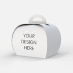 Cake boxes carton with handle mockup 604190