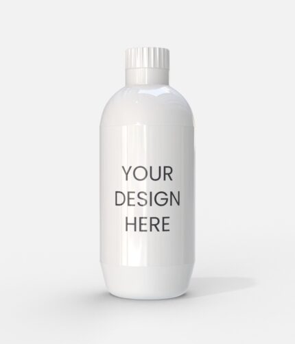 1000ml medicine plastic bottles mockup