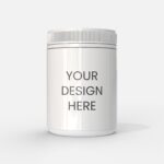 Protein powder plastic bottle mockup