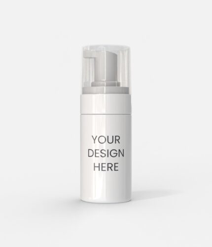 Skin care plastic bottle mockup
