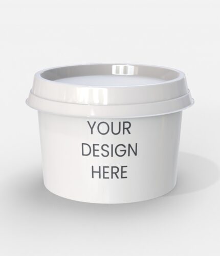 330ml round food container mockup