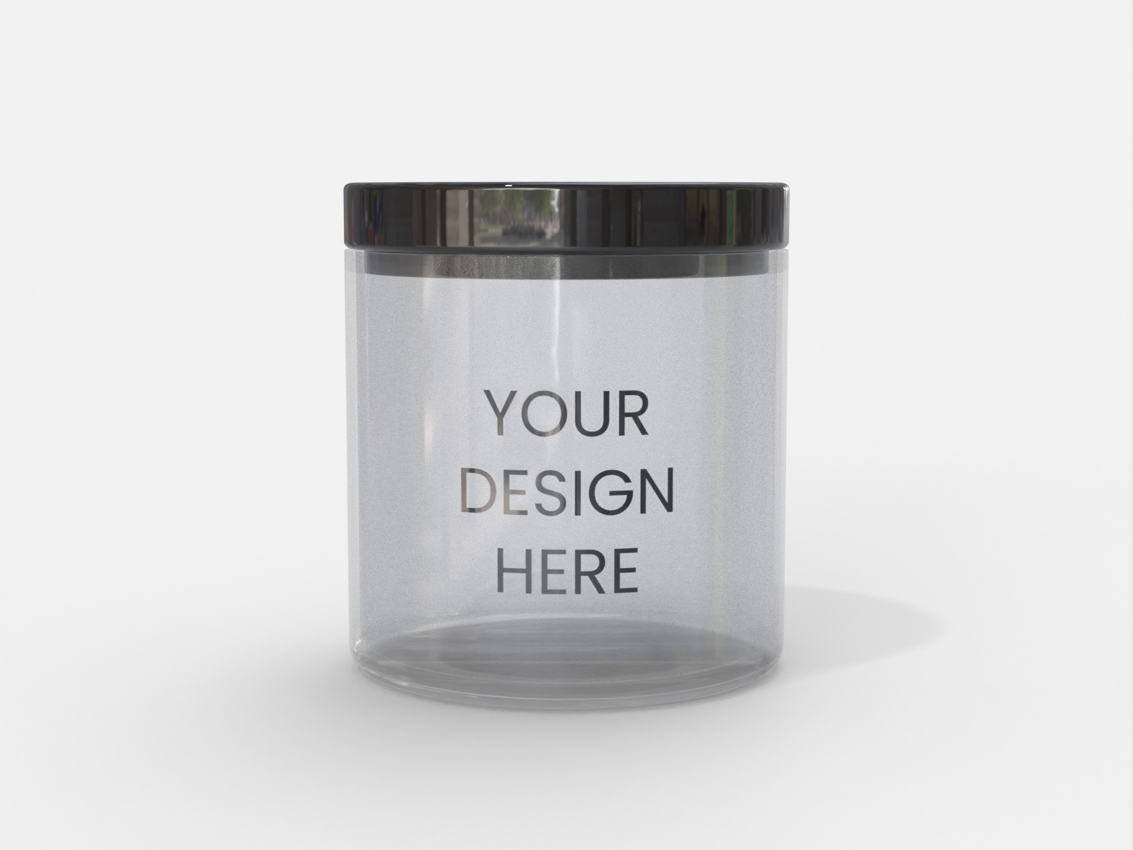 Cylindrical plastic jar mockup 512190 Cylindrical plastic jar mockup 512190