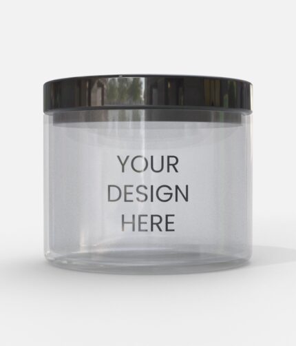 Cylindrical plastic jar mockup 512200