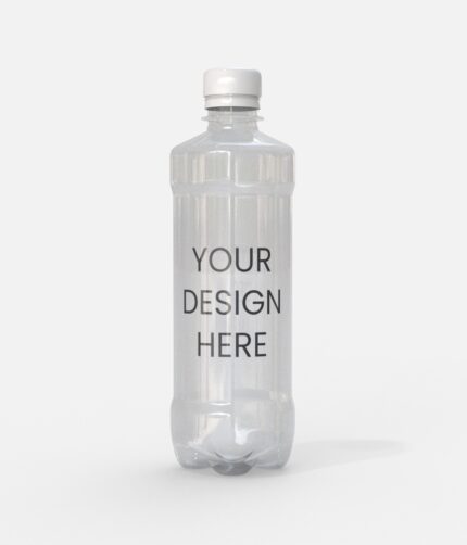 500ml water plastic bottle mockup