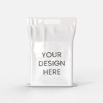Plastic bag with handle mockup 605100