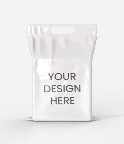 Plastic bag with handle mockup 605100