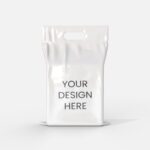 Plastic bag with handle mockup 605110