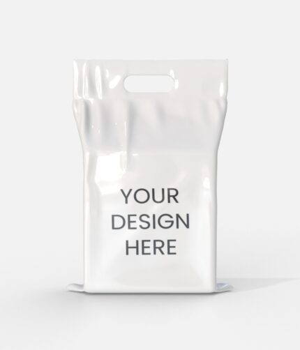 Plastic bag with handle mockup 605110