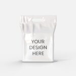 Plastic bag with handle mockup 605114