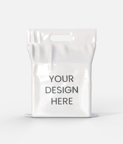 Plastic bag with handle mockup 605114
