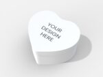 Heart shaped gift box mockup