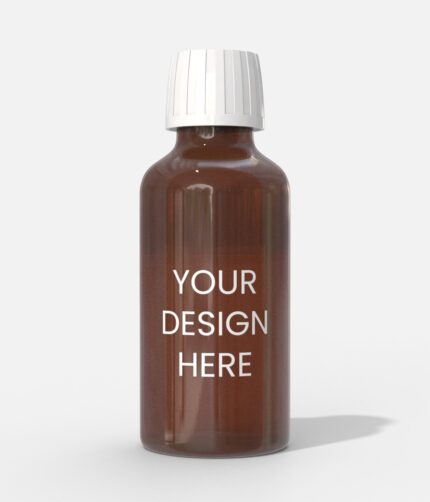 Medicine plastic bottle mockup