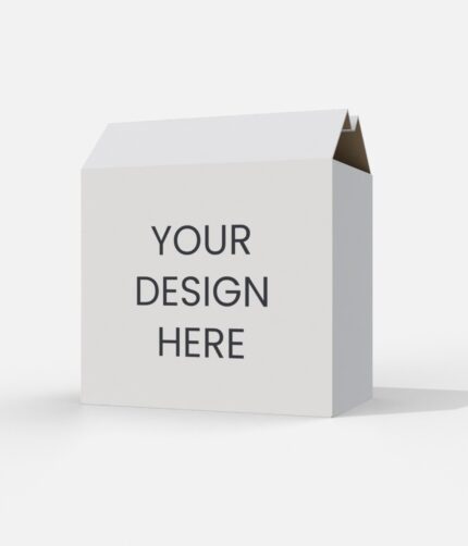 Double open shipping box mockup