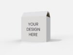 Double open shipping box mockup