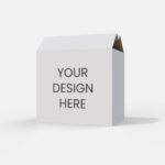 Double open shipping box mockup