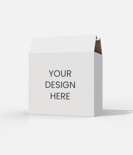 Double open shipping box mockup