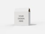 Double open shipping box mockup