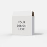 Double open shipping box mockup
