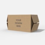 Paper box with handle mockup 200104