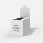 Circular backboard bottom display box mockup 171161