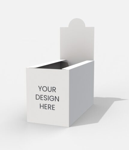 Circular backboard bottom display box mockup 171161