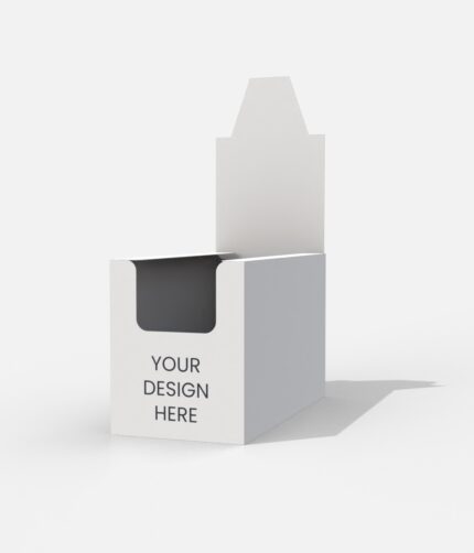 Trapezoidal backboard bottom display box mockup 171162