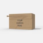 Paper shipping box with zipper mockup