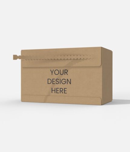 Paper shipping box with zipper mockup