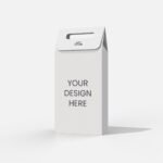 Tuck end box with handle mockup 112043