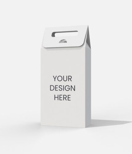 Tuck end box with handle mockup 112043