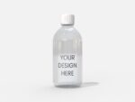 Cylinder plastic bottle mockup