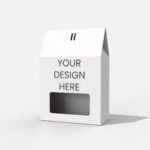 Tuck end box with window mockup 112045
