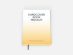 8×10 Hardcover book with bookmark mockup