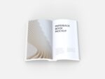 Open paperback book  mockup